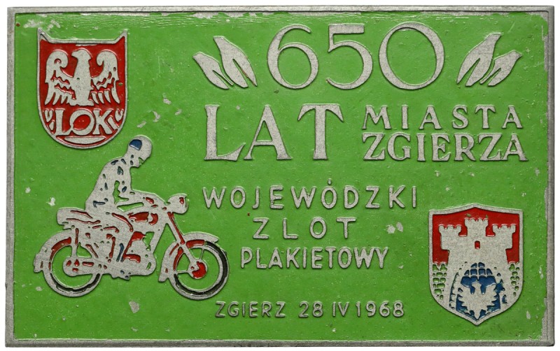 Plakieta Ligii Obrony Kraju, Wojewódzki Zlot Plakietowy Zgierz 1968 r.
 Wykonan...