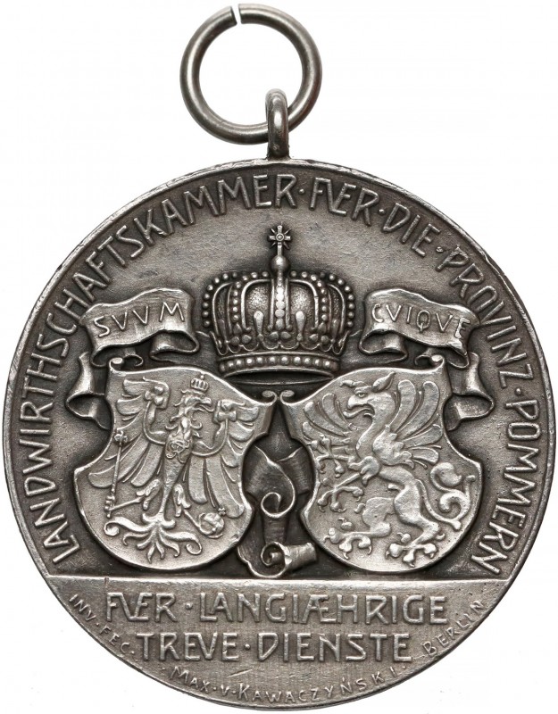 Prowinz Pommern, Medal Izby Rolniczo-Przemysłowej 
 Brąz srebrzony.&nbsp; Bardz...