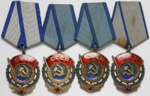 ZSRR, Ordery Czerwonego sztandaru pracy - zestaw 4 szt.
