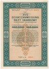 Okupacja, Bilet Skarbowy Em.6 Litera N 100.000 zł 1942