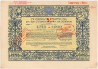BGK, Obligacja Komunalna 1.000 franków (1.720 zł) 1928