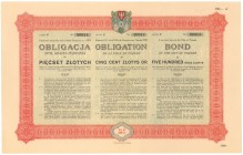 Poznań Poż. miasta 1929 r. Obligacja na 500 zł
