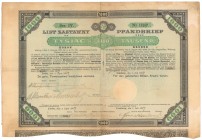 Lwów, Galicyjskie TKZ, List zastawny 1.000 kr 1907