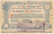 Lwów, Bank Krajowy, List zastawny 200 kr 1896