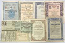 Zestaw obligacji, Gospodarczy Zakład Kredytowy i akcja Banku Polskiego (8szt)