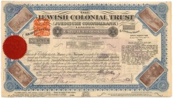 The Jewish Colonial Trust (Juedische Colonialbank), Share Certificate 1901
