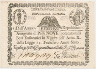 Italy, Repubblica Romana 9 Paoli 1798