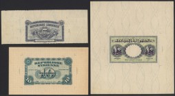 Republique Libanaise and Syrienne SET of 3 TRIAL PRINTS year 1942