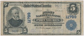 USA, 5 Dollars 1902, National Currency,Port Neches, Texas #11799