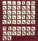 Olbia, lot of fifty-one (51) AE dolphin shaped coins, V century B.C.
