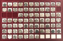 Roman Empire, lot of sixty-nine (69) AR and AE Issues, mostly Roman denarii, I - II century A.D.