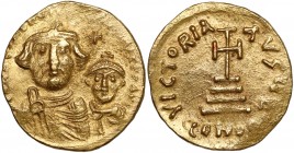 Byzantine Empire, Heraclius with Heraclius Contantius, AV Solidus (616-625)
