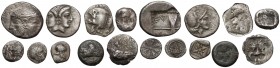 Greece and Asia Minor, lot of 9 silver coins - small silver fractions (Nr. 1)