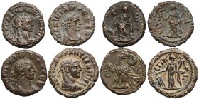 Alexandria, lot of four (4) AE tetradrachms (276-294)