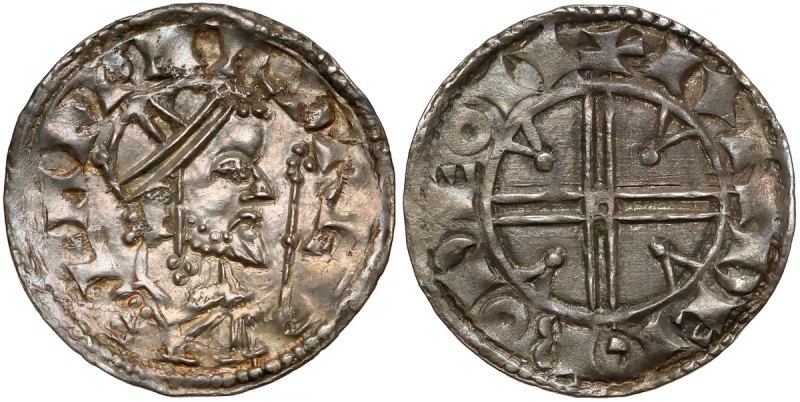 Anglia, Edward Wyznawca (1042-1066) Denar typu pyramids - RZADKI
 Bardzo ładny....