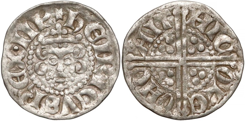 Anglia, Henryk III (1216-1272), Pens - denar
 Srebro, średnica 18,3 mm, waga 1,...