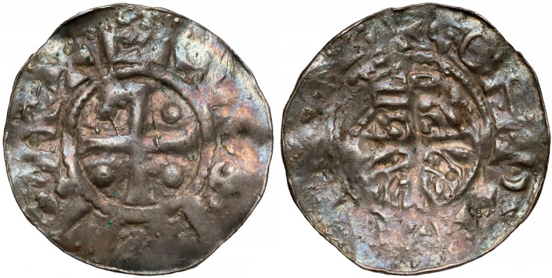 Niemcy, Fryzja, Konrad II, Denar XI w. 
 Srebro, średnica 19-20 mm, waga 0.85 g...