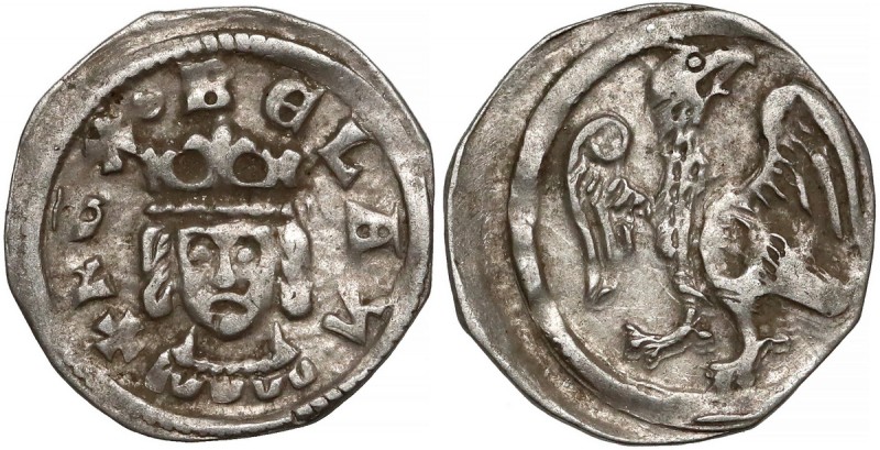 Węgry, Bela IV (1235-1270), Denar - Orzeł
 Srebro, średnica 12 mm, waga 0,38 g....