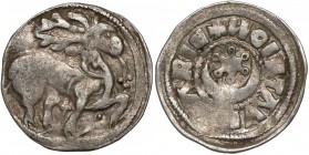 Węgry, Stefan V (1270-1272), Denar - Jeleń - rzadki