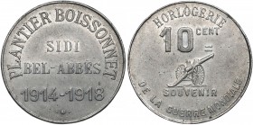 Algeria, Sidi Bel-Abbes, 10 Centimes 1918 - Horlogerie