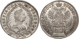 Austria, Maria Theresia, 20 Kreuzer 1760, Prague