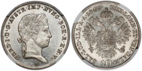Austria, Ferdinand I, 10 Kreuzer 1847-A, Vienna