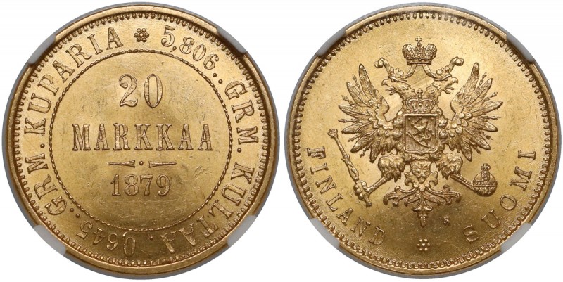 Finland / Russia, Alexander II, 20 Markkaa 1879
Finlandia / Rosja, Aleksander I...