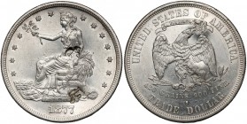 USA, Trade Dollar 1877-S - countermarked