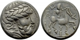 EASTERN EUROPE. Imitations of Audoleon (2nd-1st centuries BC). Tetradrachm. "Y auf Postament" type.