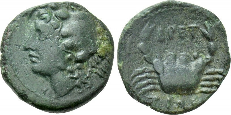 BRUTTIUM. The Brettii. Ae (Circa 216-214 BC). 

Obv: Head of Amphitrite left, ...