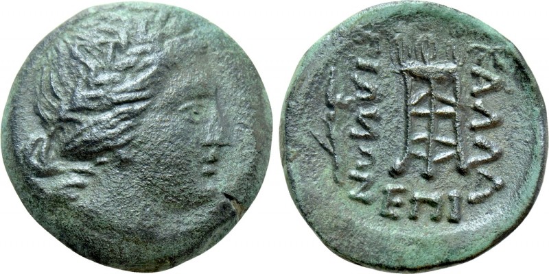 MOESIA. Kallatis (3rd-2nd century BC). Ae. 

Obv: Laureate head of Apollo righ...
