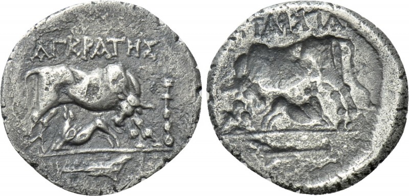 ILLYRIA. Dyrrhachium or Apollonia. Drachm (Circa 275/10-48 BC). Agarates, magist...