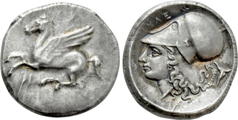 AKARNANIA. Anaktorion. Stater (Circa 350-300 BC).

Obv: Pegasos flying left, A...