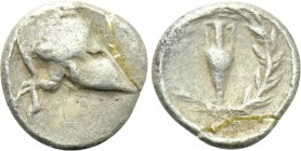 PELOPONNESOS. Uncertain (Zakynthos?). Hemiobol (Circa 4th century BC).