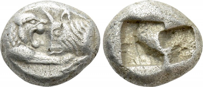 KINGS OF LYDIA. Kroisos (Circa 560-546 BC). 1/6 Siglos. Sardeis. 

Obv: Confro...