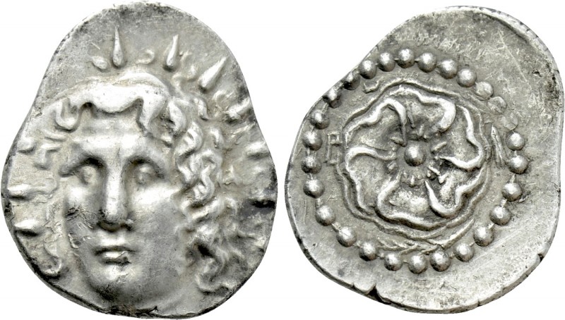 CARIA. Rhodes. Drachm (Circa 88/42 BC-AD 14). 

Obv: Radiate head of Helios fa...