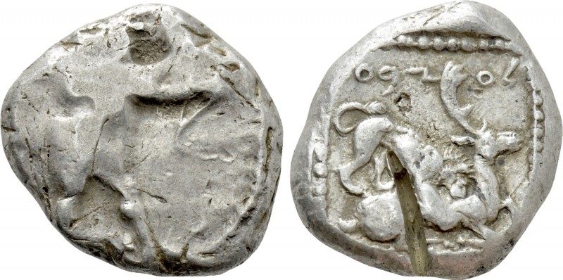 CYPRUS. Kition. Azbaal (Circa 449-425/0 BC). Stater. 

Obv: Herakles in fighti...