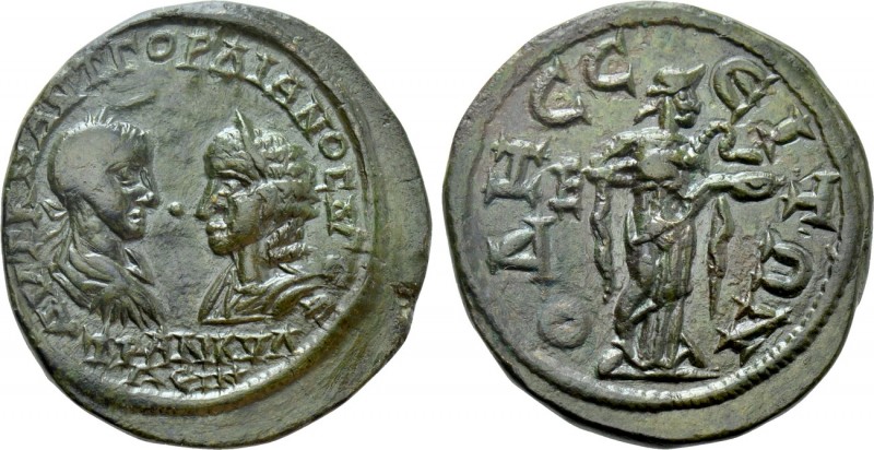 MOESIA INFERIOR. Odessus. Gordian III, with Tranquillina (238-244). Ae Pentassar...