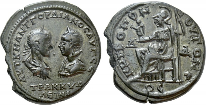 MOESIA INFERIOR. Tomis. Gordian III, with Tranquillina (238-244). Ae Tetrakaihem...
