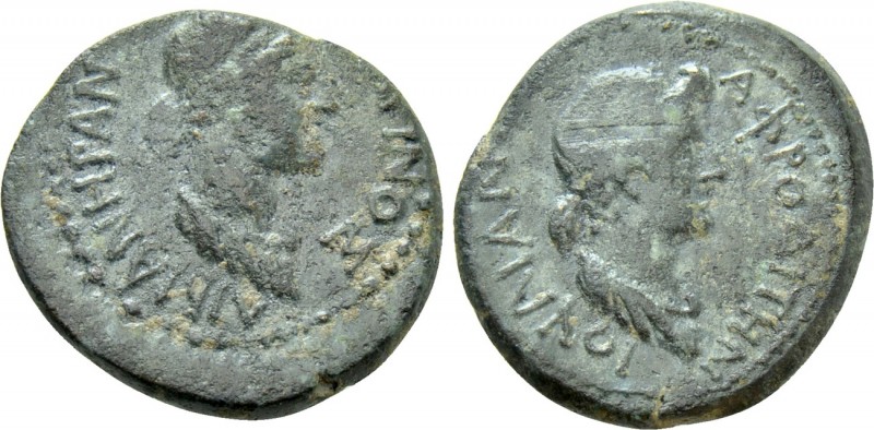 MYSIA. Pergamum. Livia & Julia (Wife and Daughter of Augustus). Ae (Circa 10-2 B...