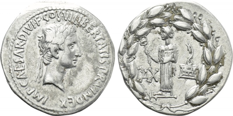 IONIA. Ephesos. Augustus (27 BC-14 AD). Cistophoric Tetradrachm.

Obv: IMP CAE...