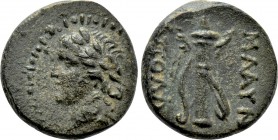LYDIA. Blaundus. Ae (2nd-1st centuries BC). Apoll..., magistrate.