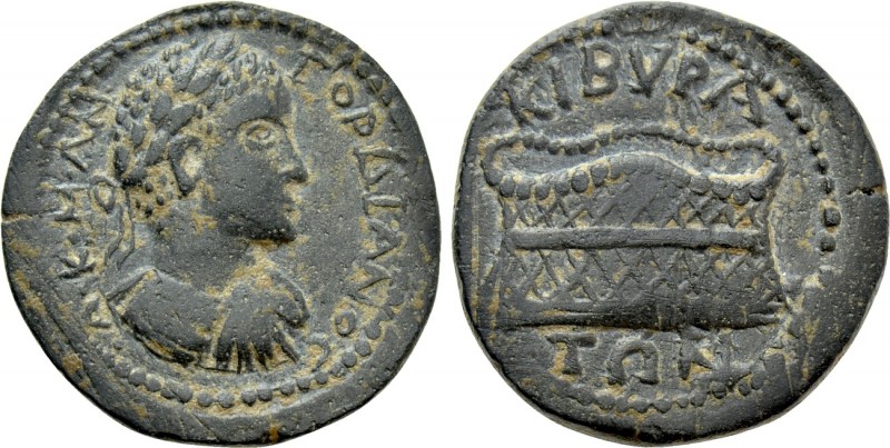 PHRYGIA. Cibyra. Gordian III (238-244). Ae. 

Obv: A K M AN ΓOPΔIANOC. 
Laure...