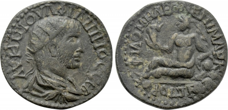 PHRYGIA. Philomelium. Philip I 'the Arab' (244-249). Ae. M. Nestoros, magistrate...