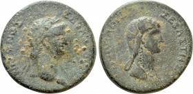 GALATIA. Koinon of Galatia. Nero with Poppaea (54-68). Ae.