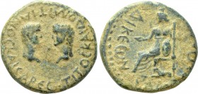 LYCAONIA. Laodicea Catacecaumene (as Claudiolaodicea Combusta). Titus and Domitian (Caesares, 69-79 and 69-81, respectively). Ae.