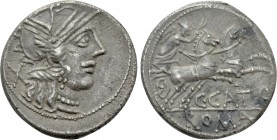 C. PORCIUS CATO. Denarius (123 BC). Rome.