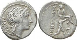 M. HERENNIUS. Denarius (108-107 BC). Rome.