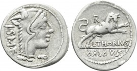 L. THORIUS BALBUS. Denarius (105 BC). Rome.
