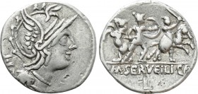 M. SERVILIUS C.F. Denarius (100 BC). Rome.